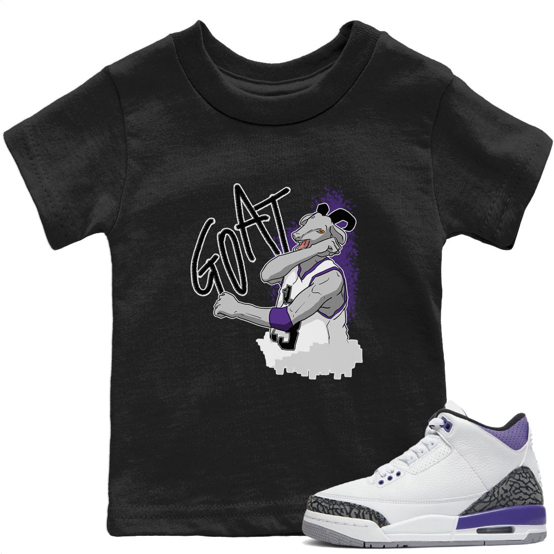 Screaming Goat Kids Tops - Air Jordan 3 Dark Iris