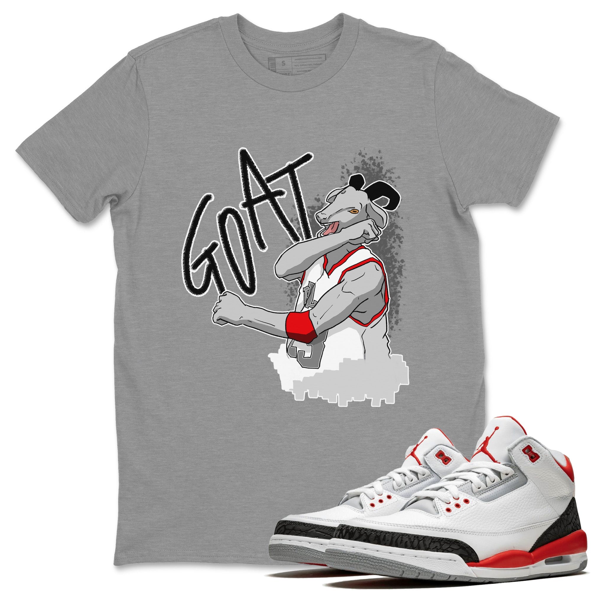 Screaming Goat Unisex Tops - Air Jordan 3 Fire Red