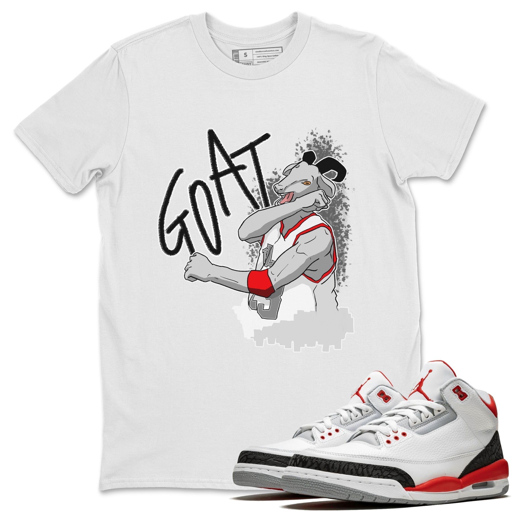 Screaming Goat Unisex Tops - Air Jordan 3 Fire Red
