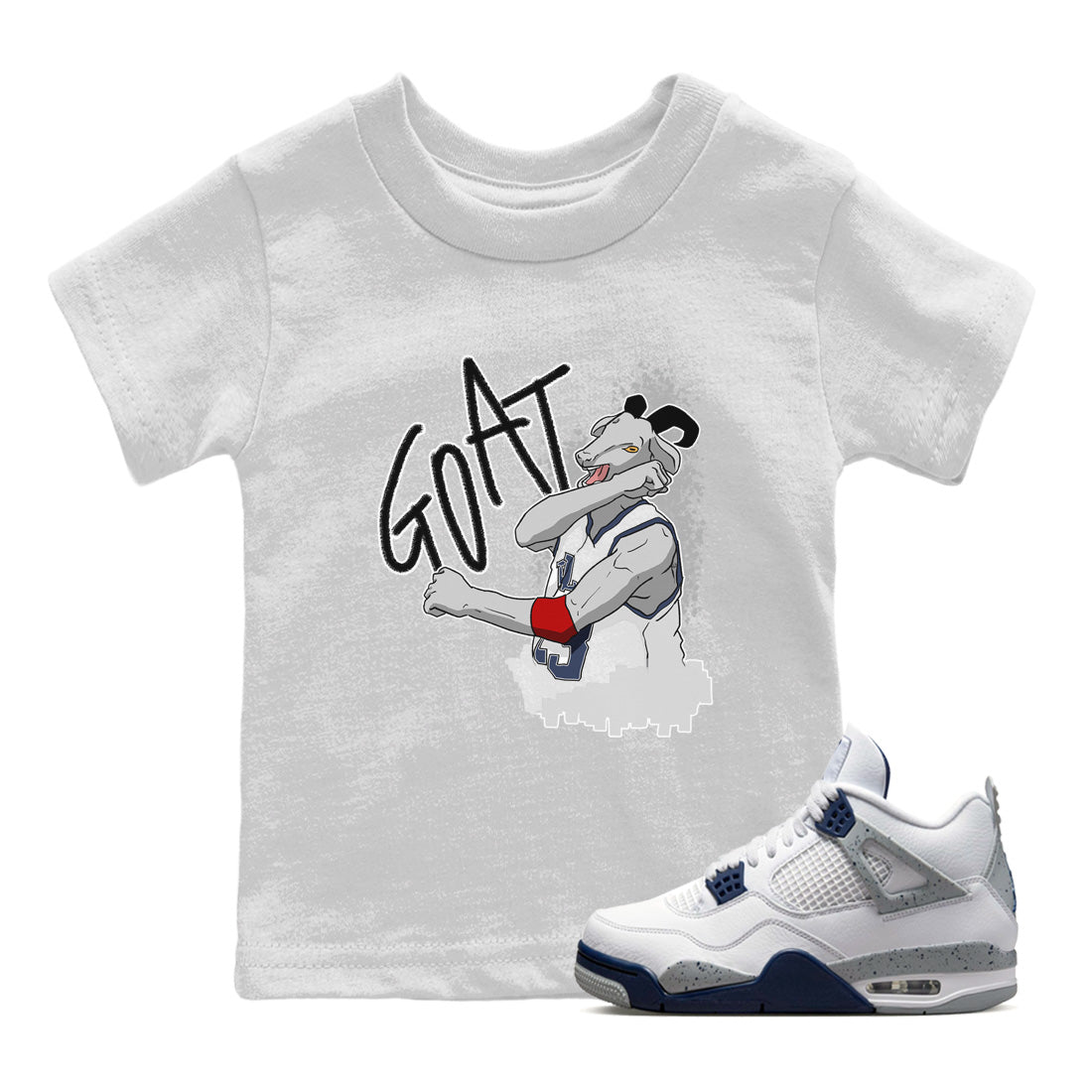 Screaming Goat Kids Tops - Air Jordan 4 Midnight Navy