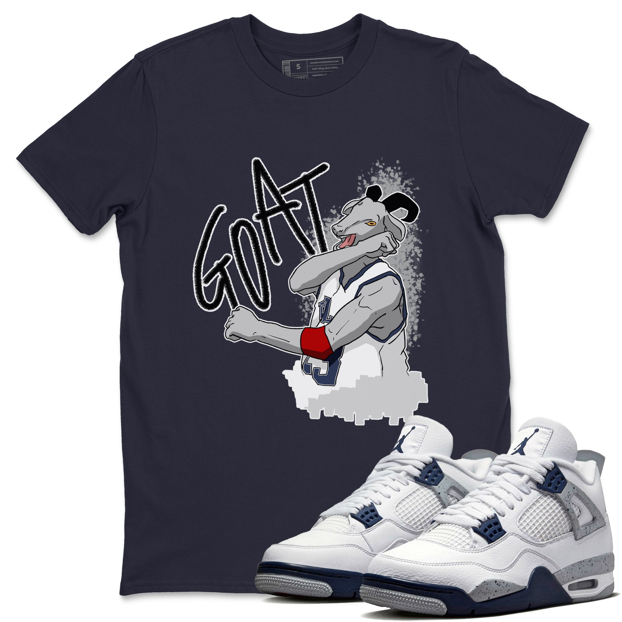 Screaming Goat Unisex Tops - Air Jordan 4 Midnight Navy