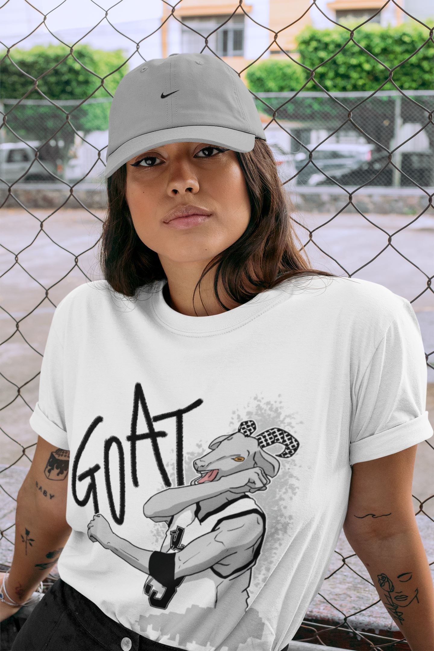 Screaming Goat Unisex Tops - Air Jordan 4 Military Black
