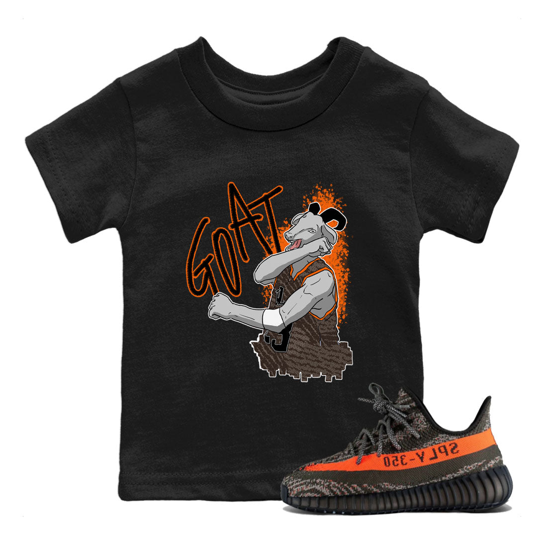 Screaming Goat snkmatch Tee Kids - Yeezy 350 Carbon Beluga