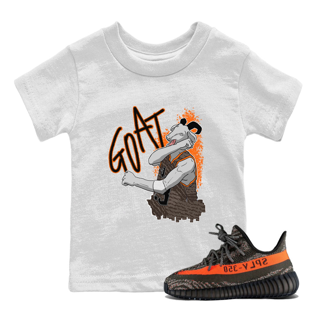 Screaming Goat snkmatch Tee Kids - Yeezy 350 Carbon Beluga