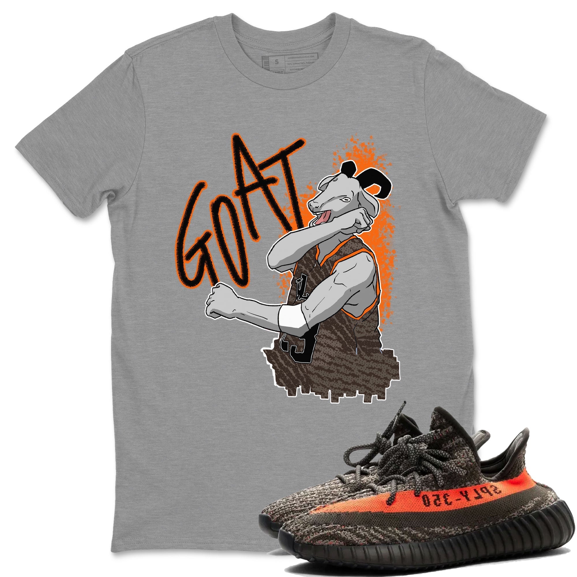 Screaming Goat snkmatch Tee - Yeezy 350 Carbon Beluga