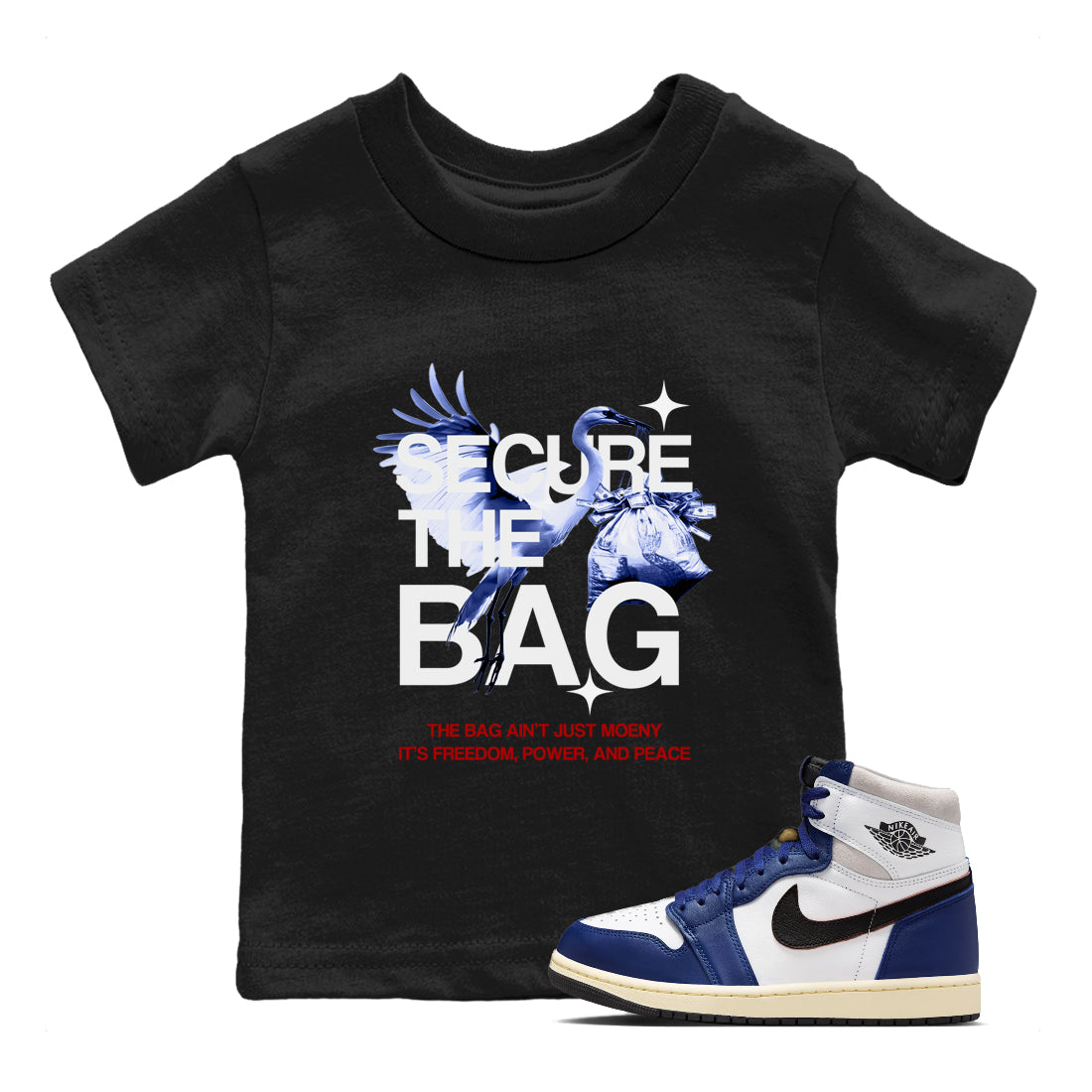 Secure The Bag snkmatch Tees Kids - Air Jordan 1 Rare Air