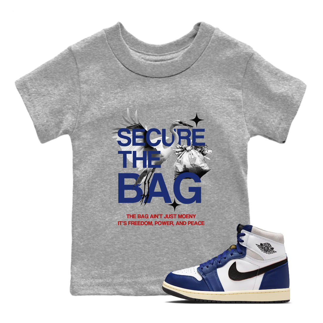 Secure The Bag snkmatch Tees Kids - Air Jordan 1 Rare Air