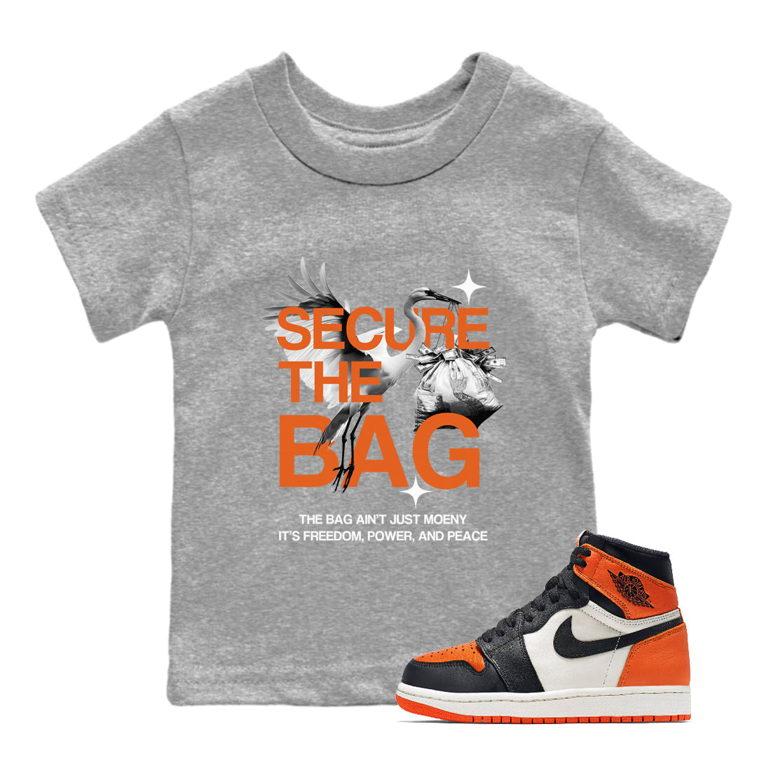 Secure The Bag snkmatch Tees Kids - Air Jordan 1 Shattered Backboard