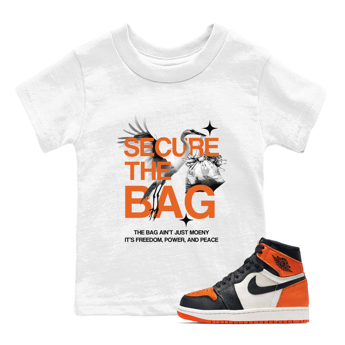 Secure The Bag snkmatch Tees Kids - Air Jordan 1 Shattered Backboard