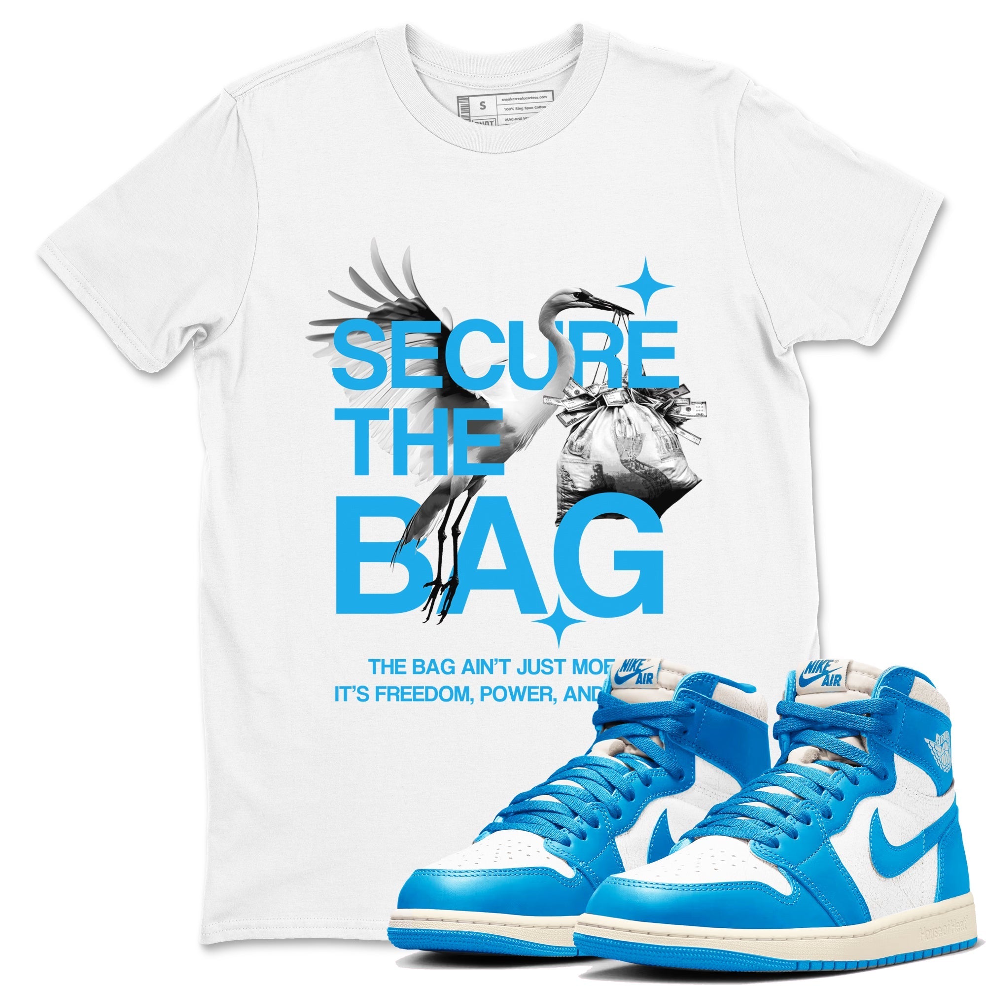 Secure The Bag snkmatch Tees - Air Jordan 1 UNC Reimagined