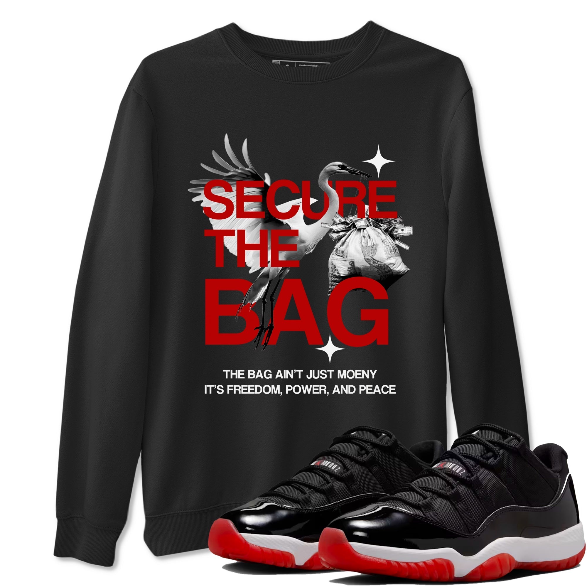 Secure The Bag snkmatch Tees - Air Jordan 11 Bred