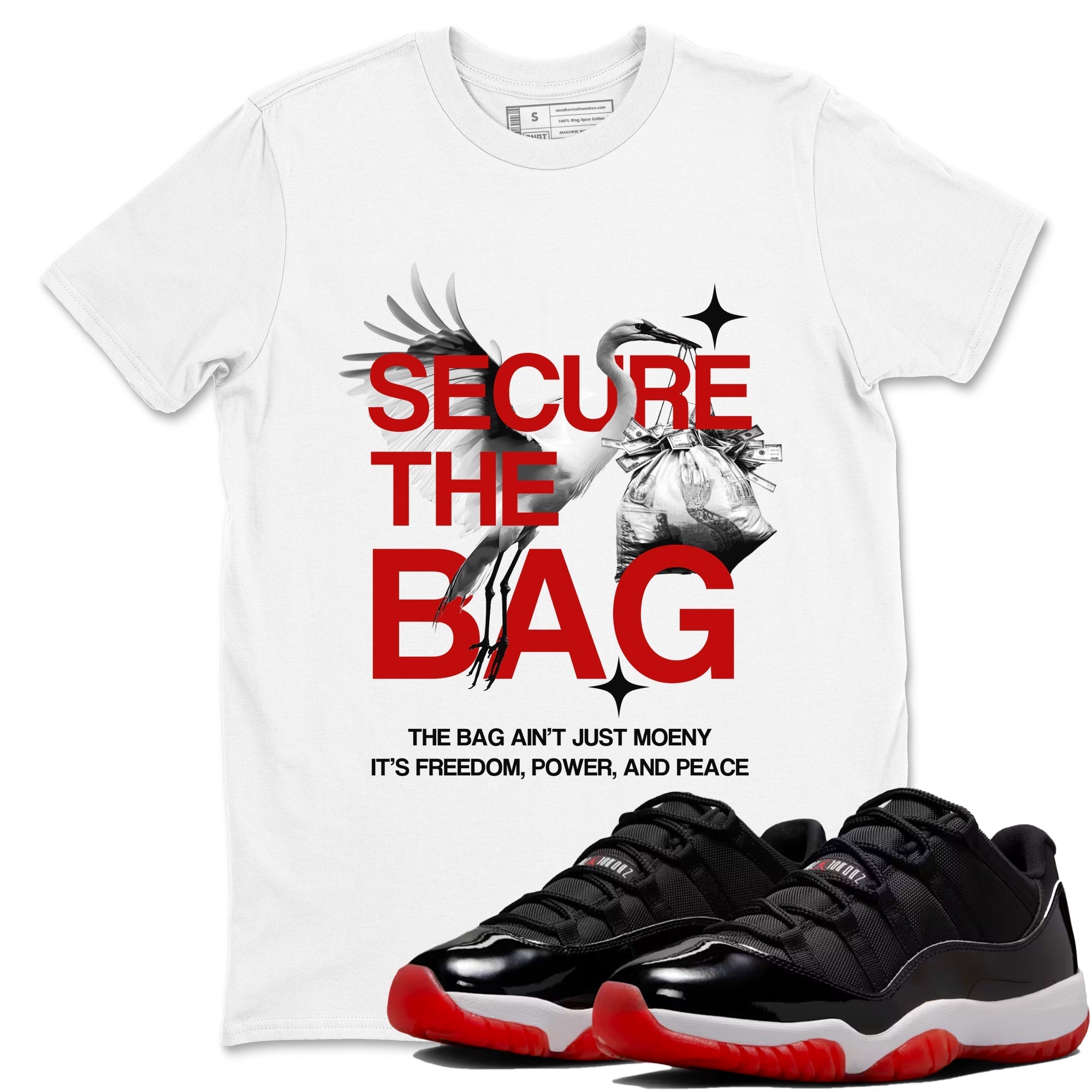 Secure The Bag snkmatch Tees - Air Jordan 11 Bred