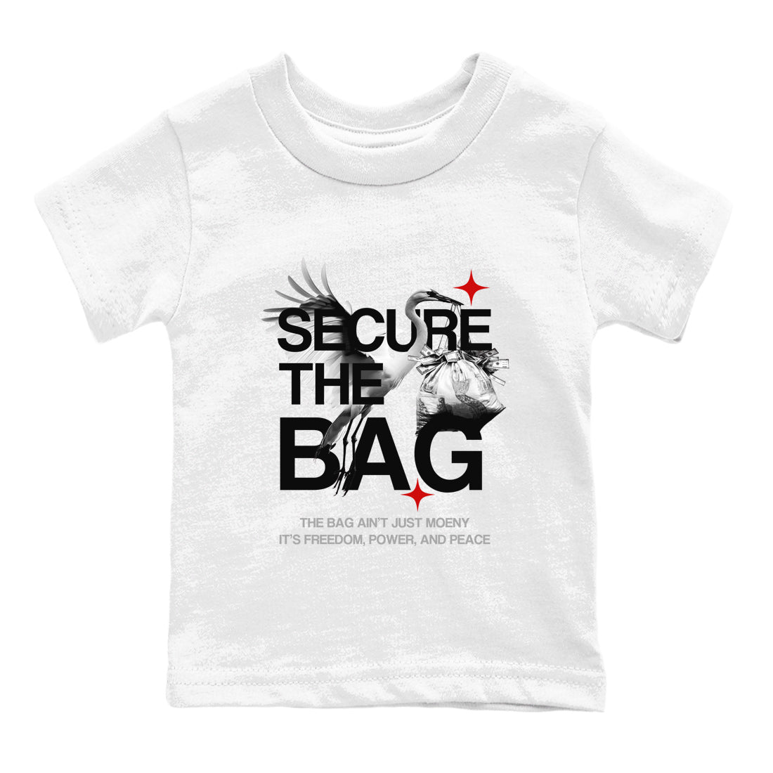 Secure The Bag snkmatch Tees Kids - Air Jordan 4 White Cement