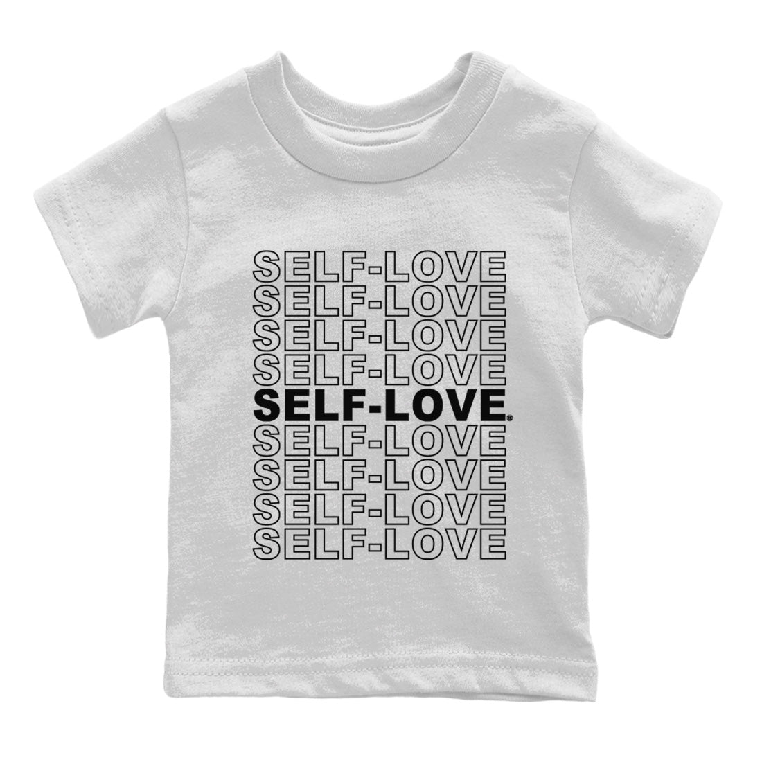 Self Love Kids Tops - Air Jordan 1 Black White