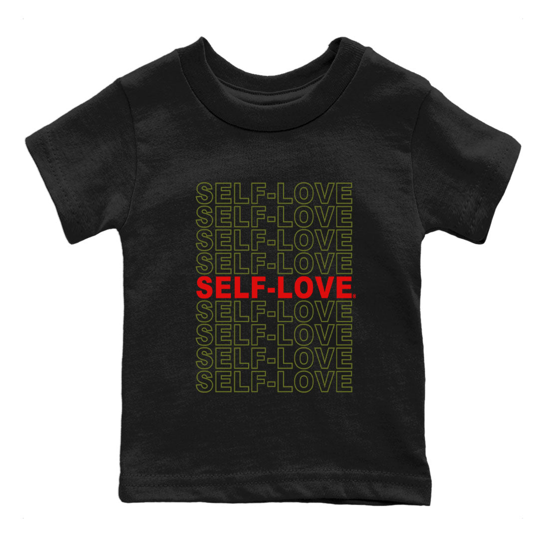 Self Love Kids Tops - Air Jordan 1 Travis Scott Olive