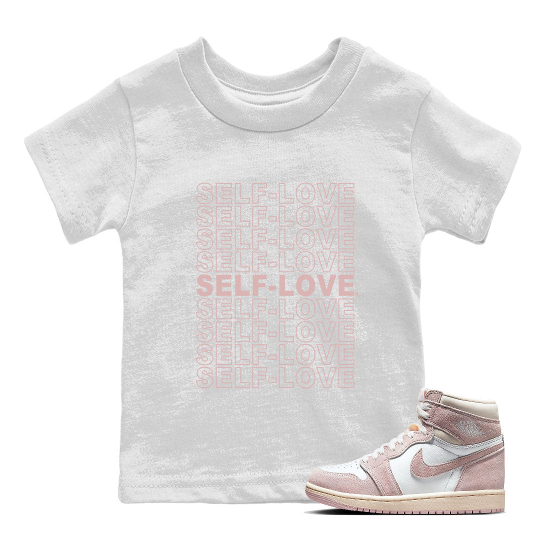 Self Love Kids Tops - Air Jordan 1 Washed Pink