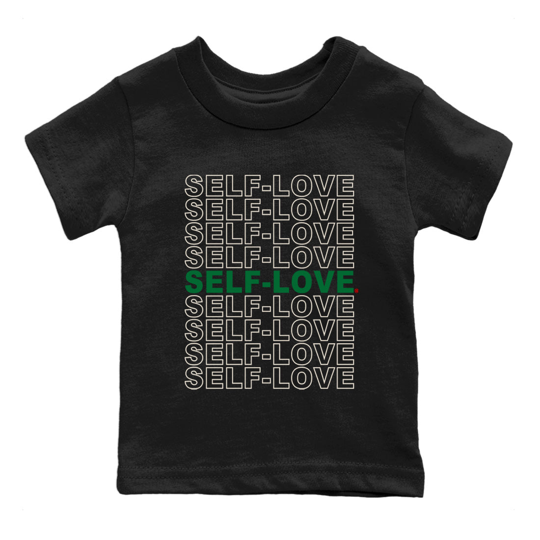 Self Love Kids Tops - Air Jordan 4 Pine Green
