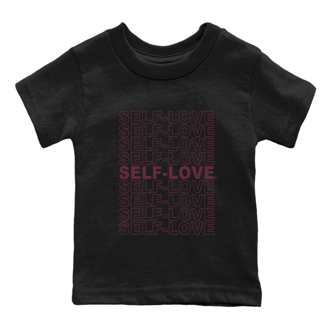 Self Love Kids Tops - Air Jordan 5 Burgundy