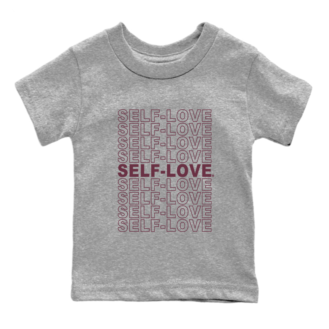 Self Love Kids Tops - Air Jordan 5 Burgundy