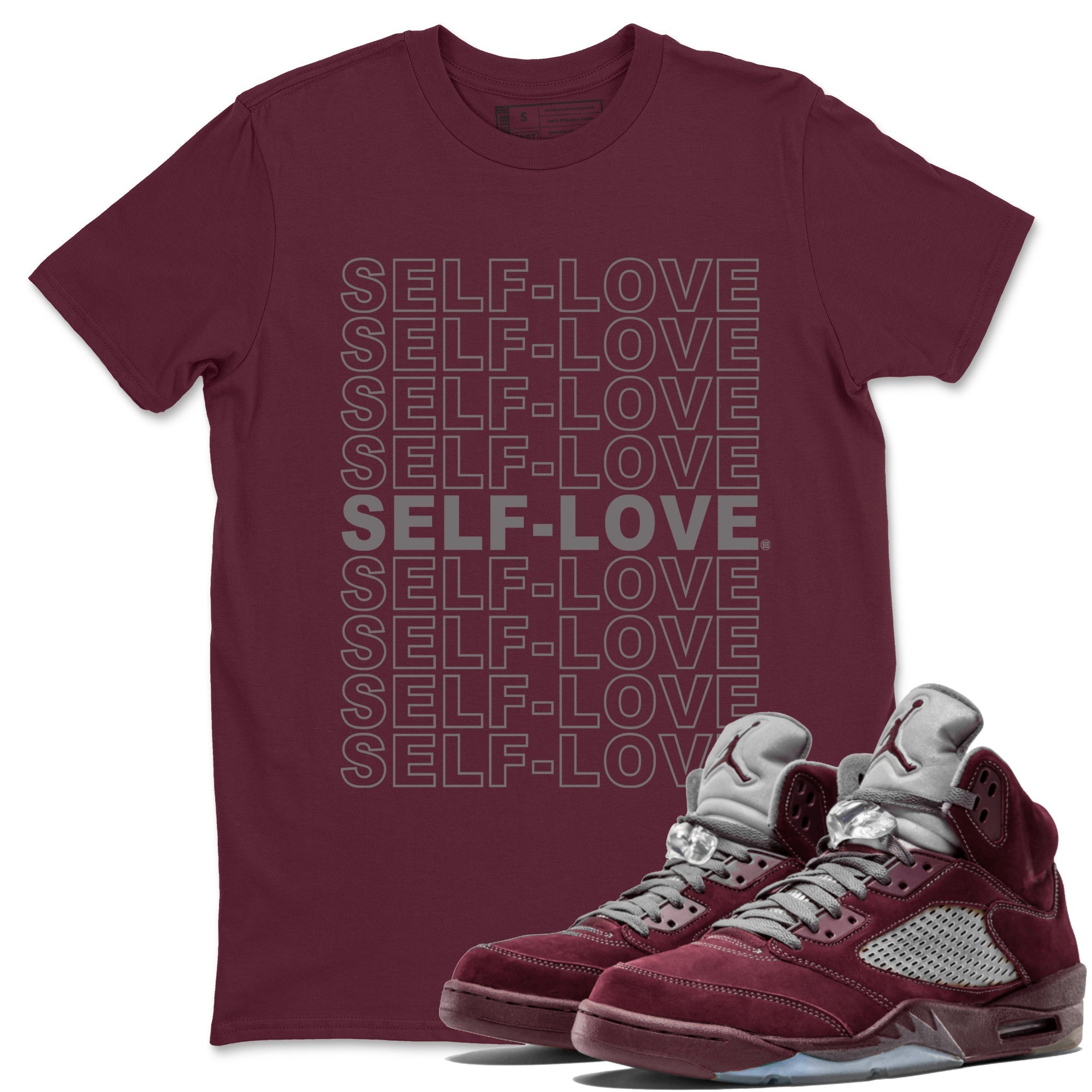 Self Love Unisex Tops - Air Jordan 5 Burgundy