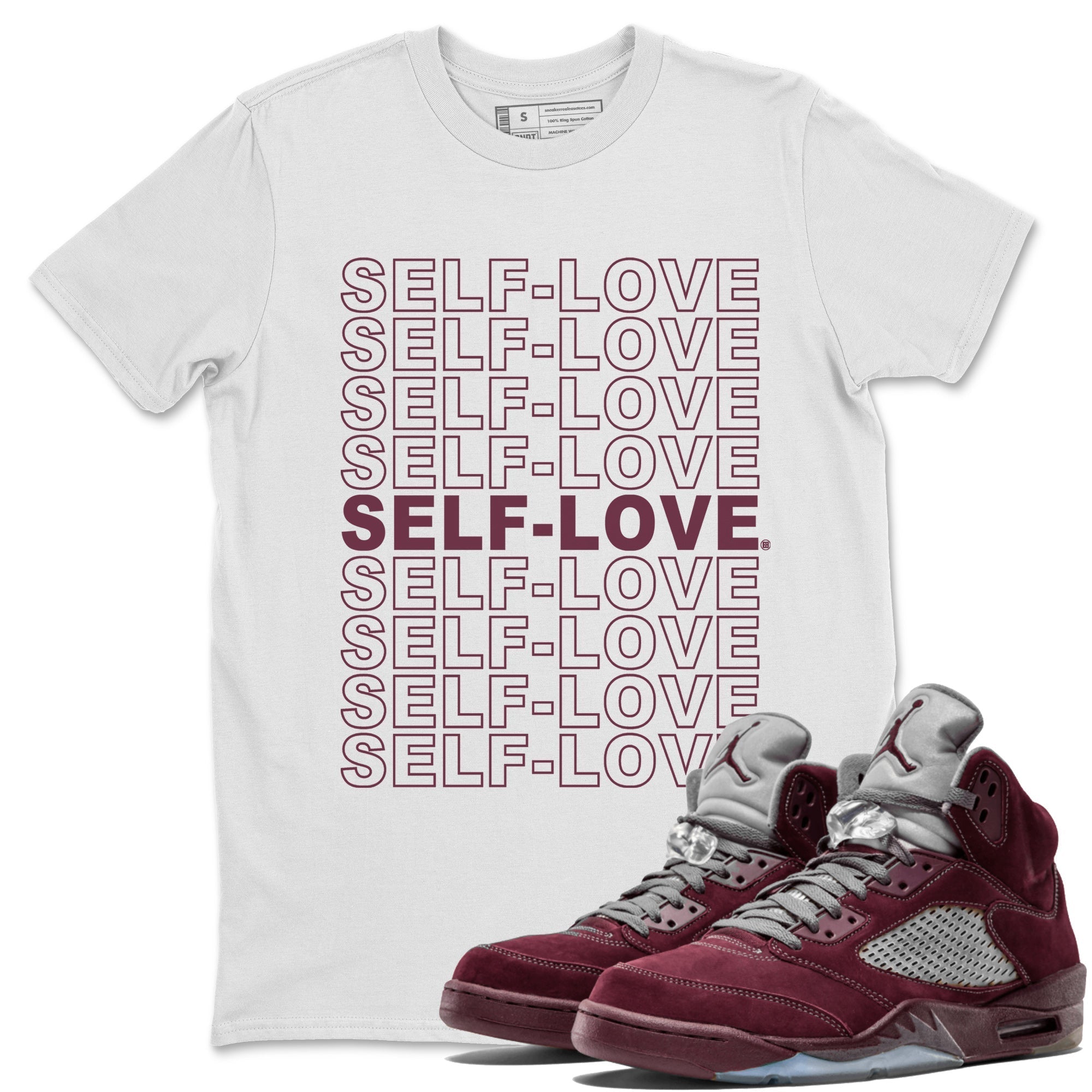 Self Love Unisex Tops - Air Jordan 5 Burgundy