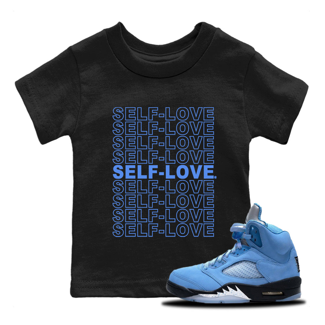 Self Love Kids Tops - Air Jordan 5 UNC