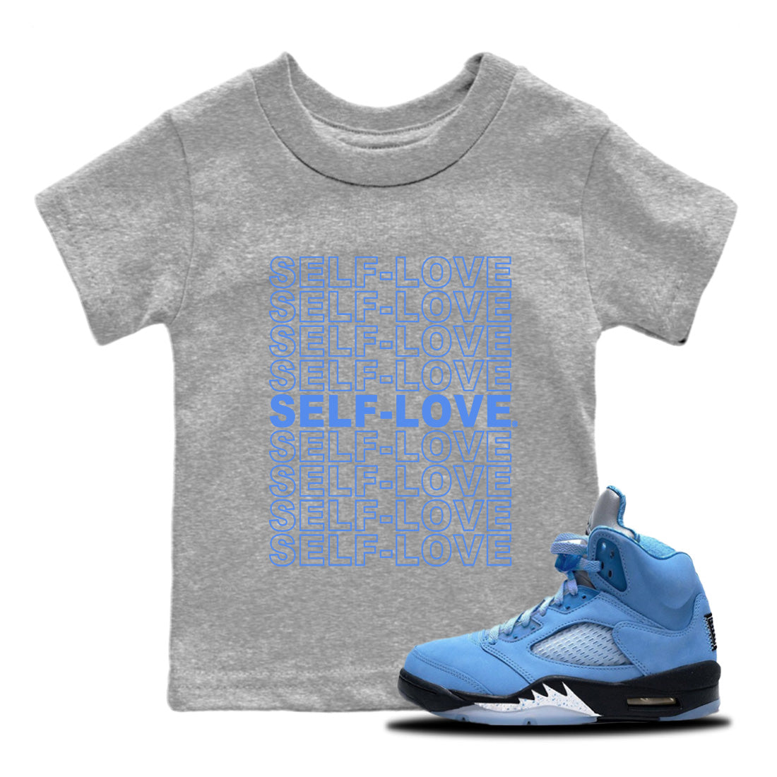 Self Love Kids Tops - Air Jordan 5 UNC