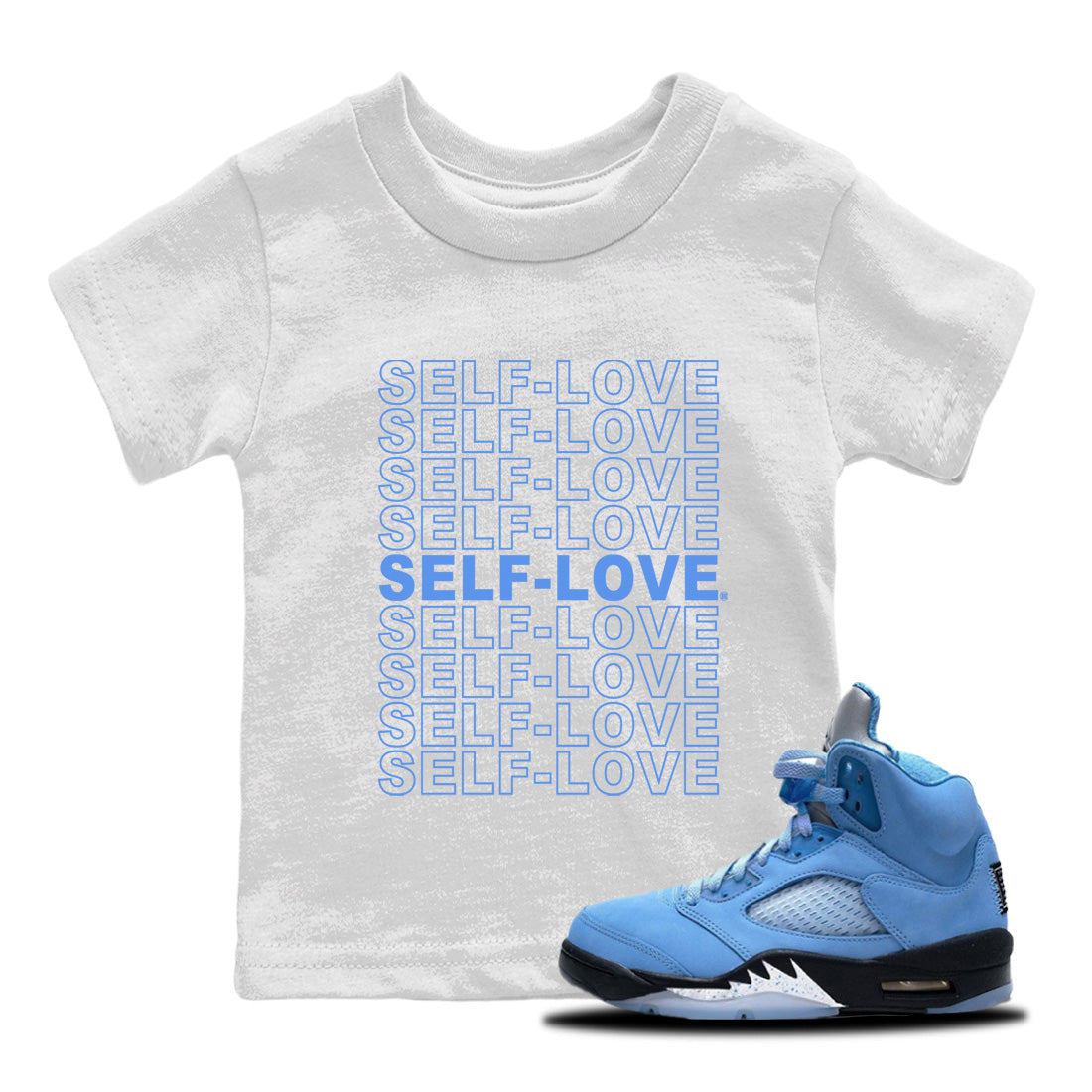 Self Love Kids Tops - Air Jordan 5 UNC