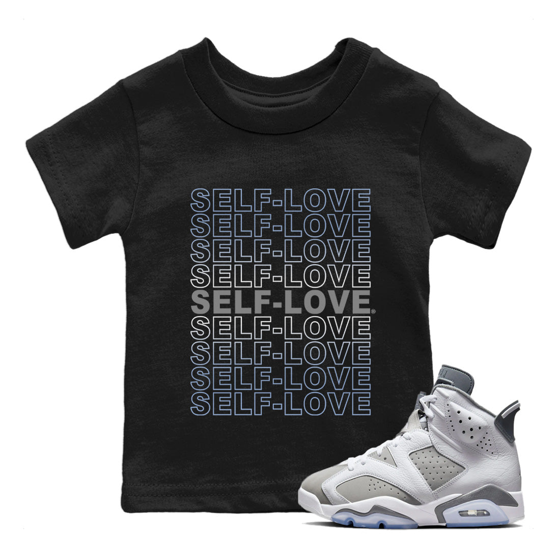 Self Love Kids Tops - Air Jordan 6 Cool Grey