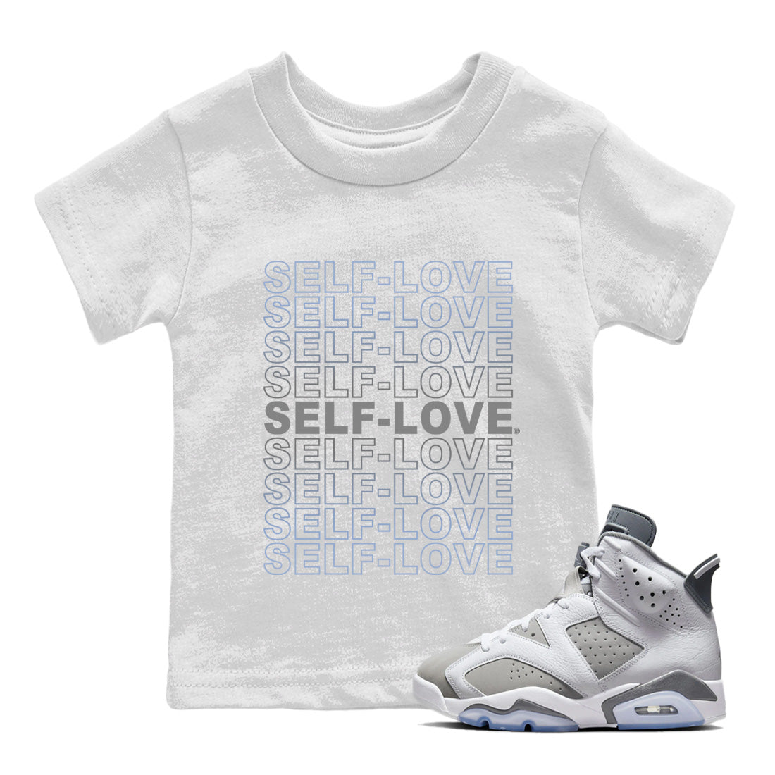 Self Love Kids Tops - Air Jordan 6 Cool Grey