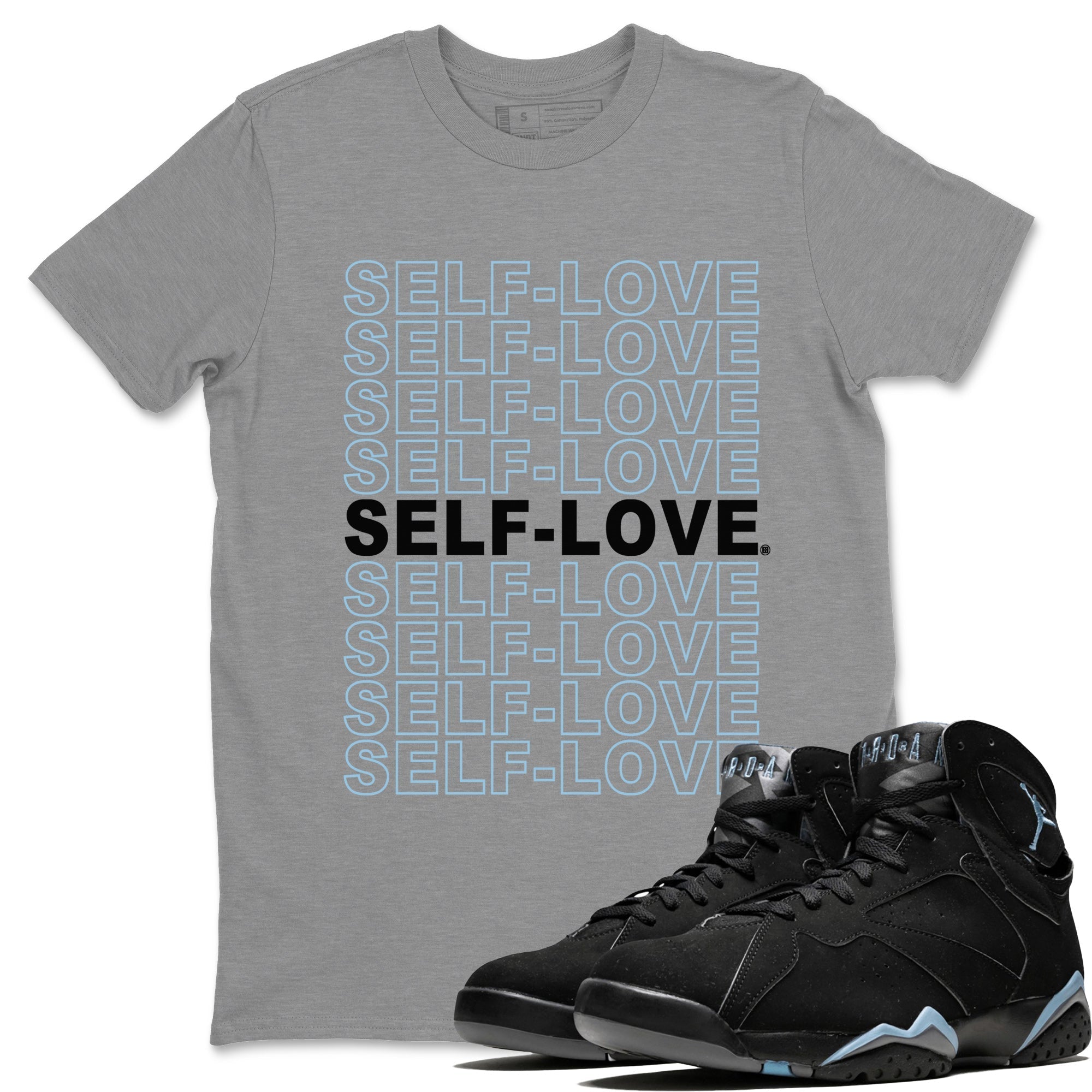 Self Love Unisex Tops - Air Jordan 7 Chambray