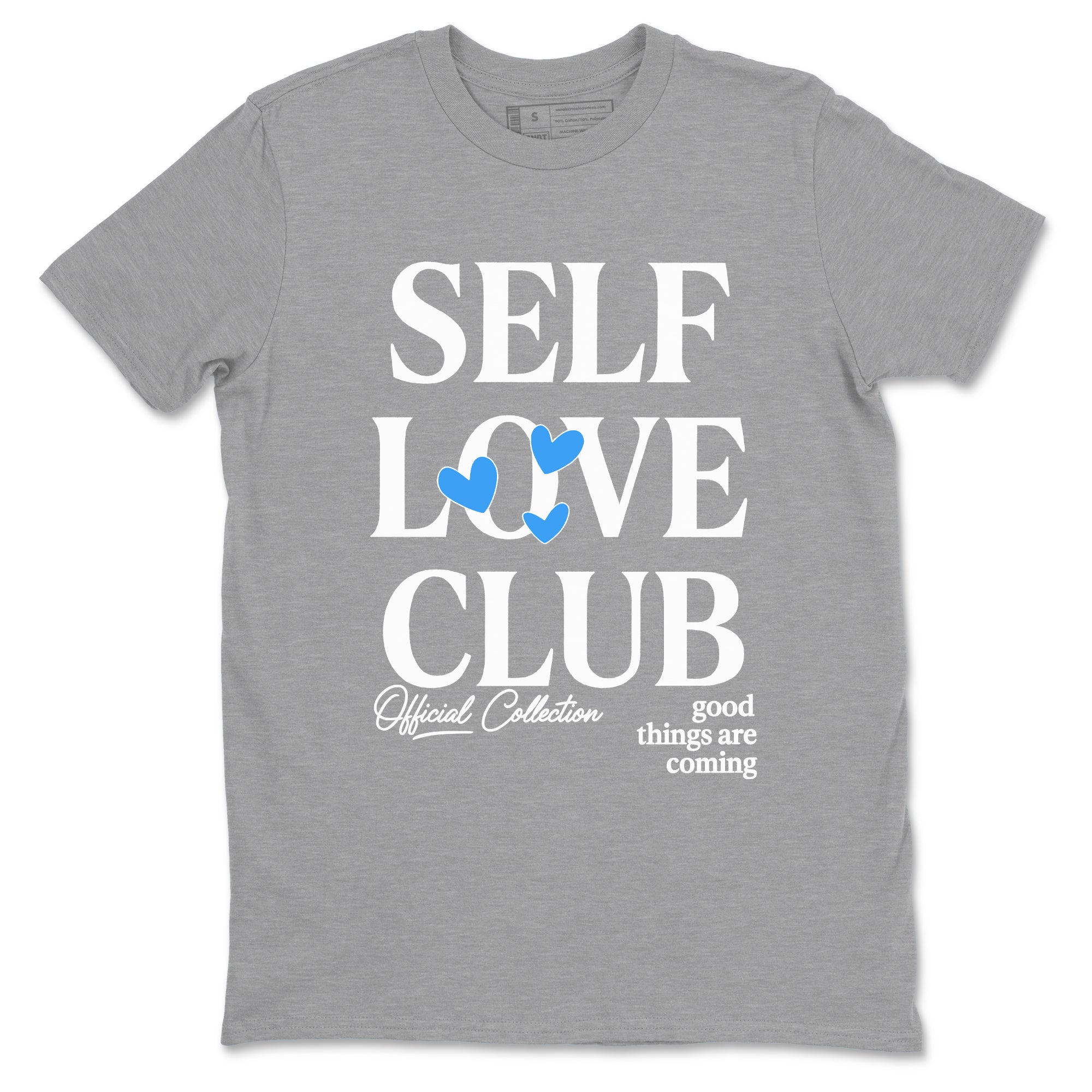 Self Love Club snkmatch Tees - Air Jordan 12 White and University Blue