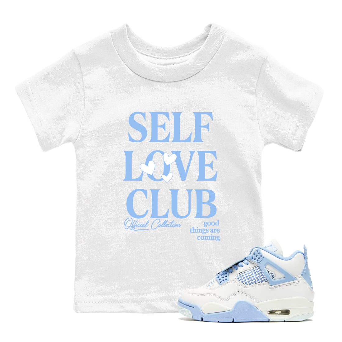 Self Love Club snkmatch Tees Kids - Air Jordan 4 Aluminum