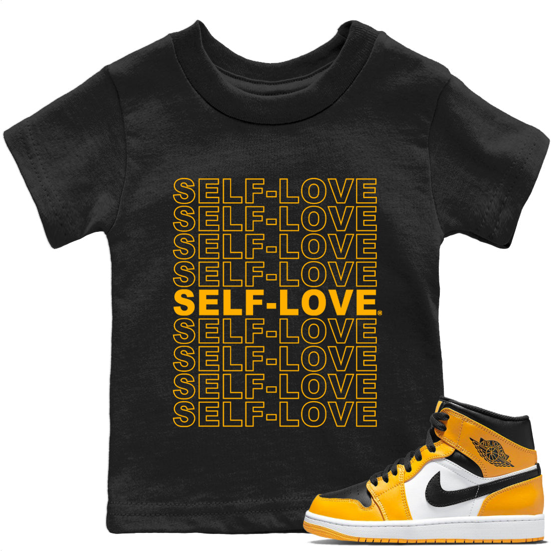 Self Love Kids Tops - Air Jordan 1 Taxi