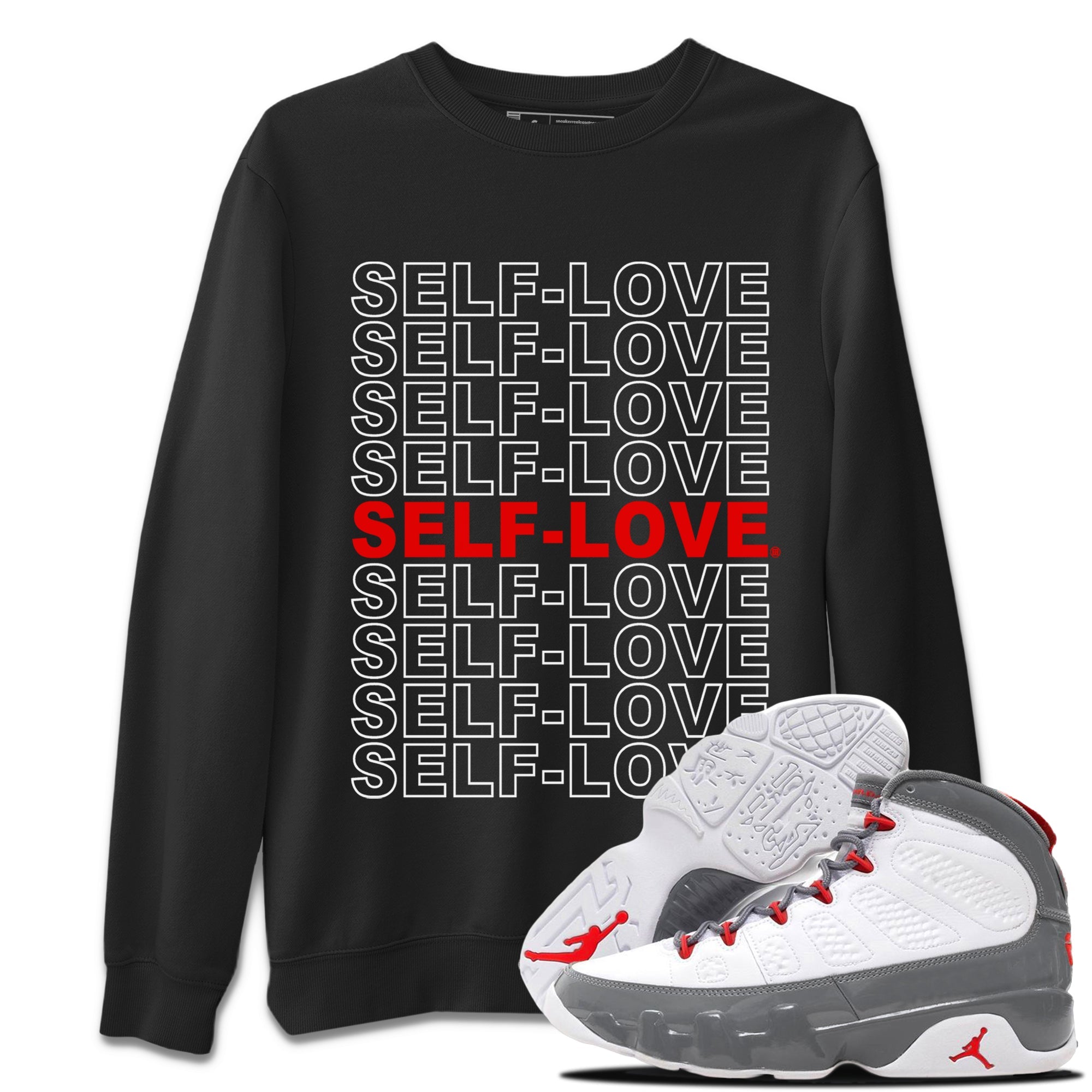 Self Love Unisex Tops - Air Jordan 9 Fire Red