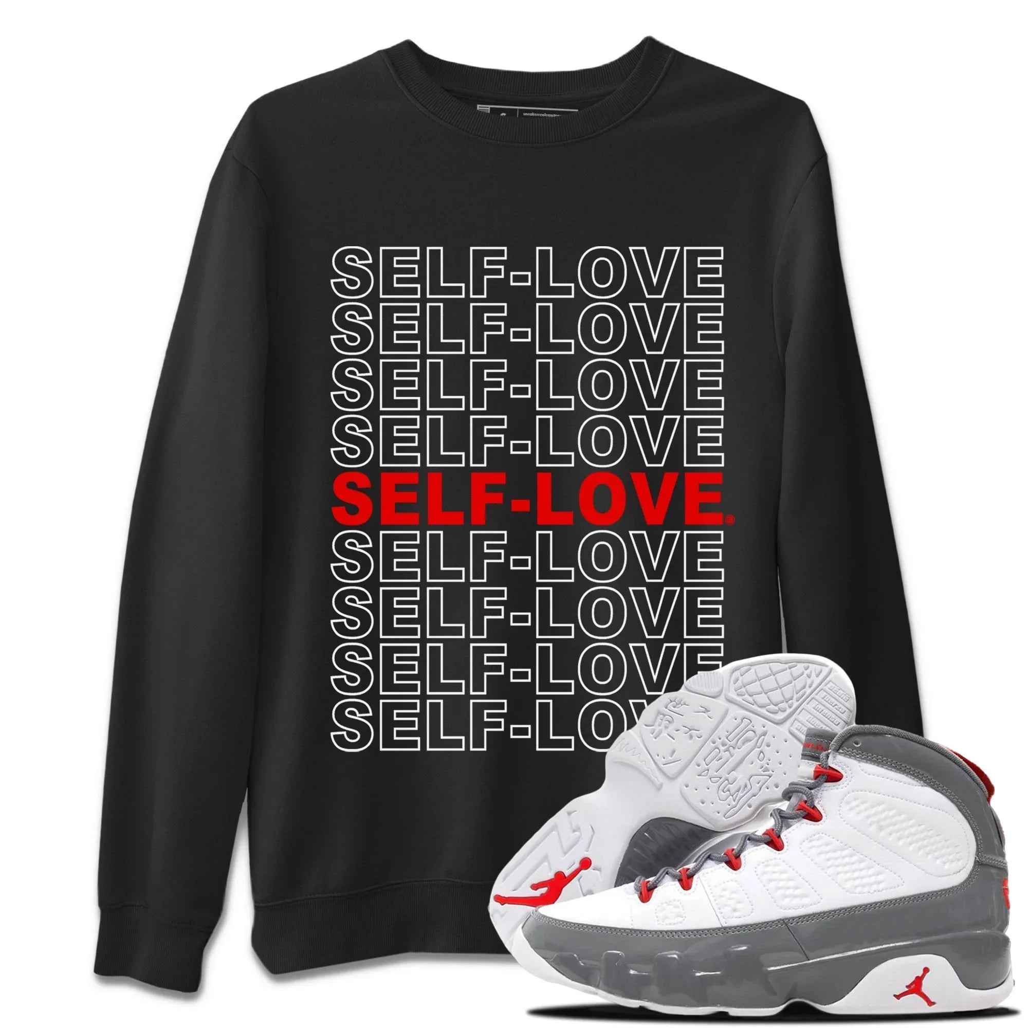 Self Love Unisex Tops - Air Jordan 9 Fire Red