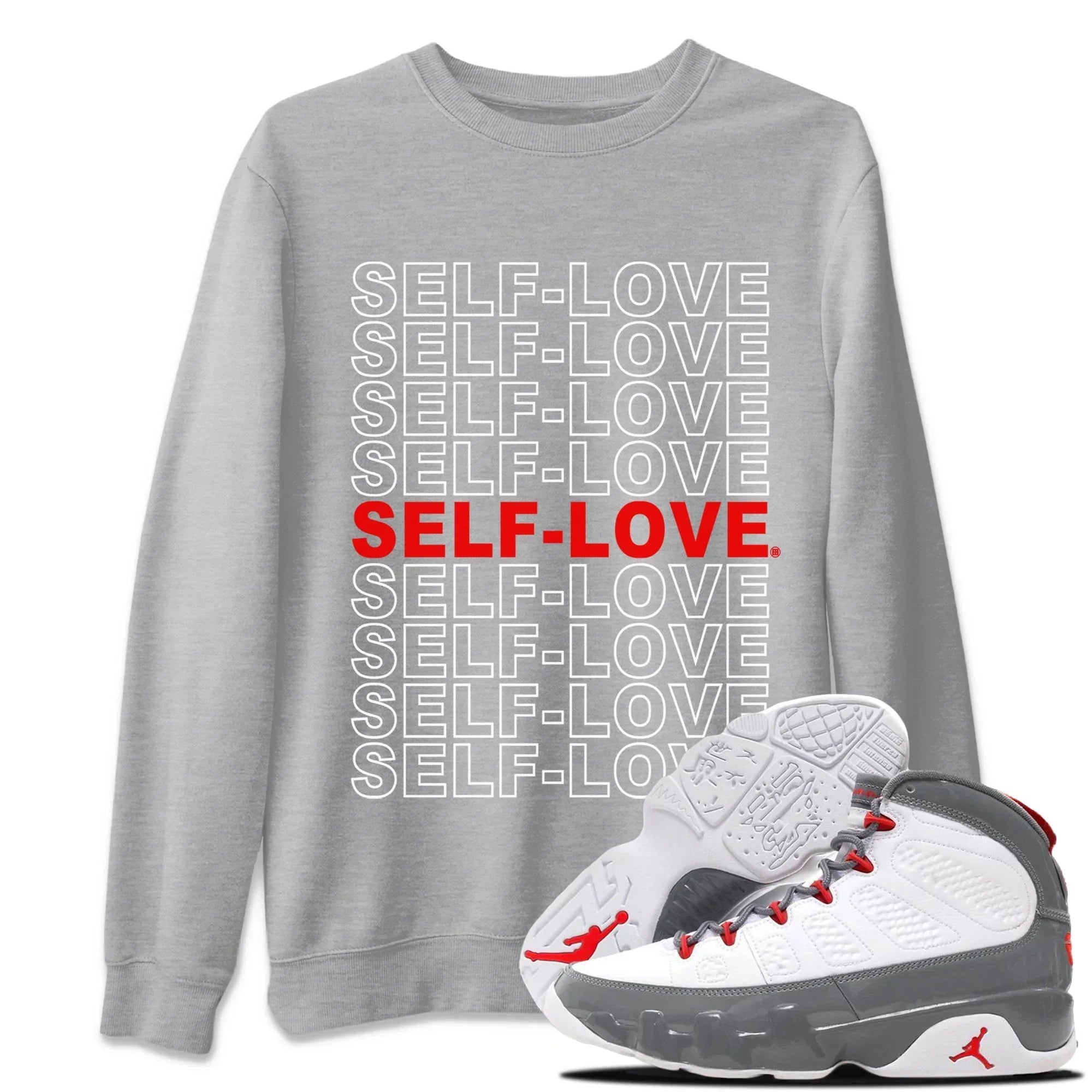 Self Love Unisex Tops - Air Jordan 9 Fire Red