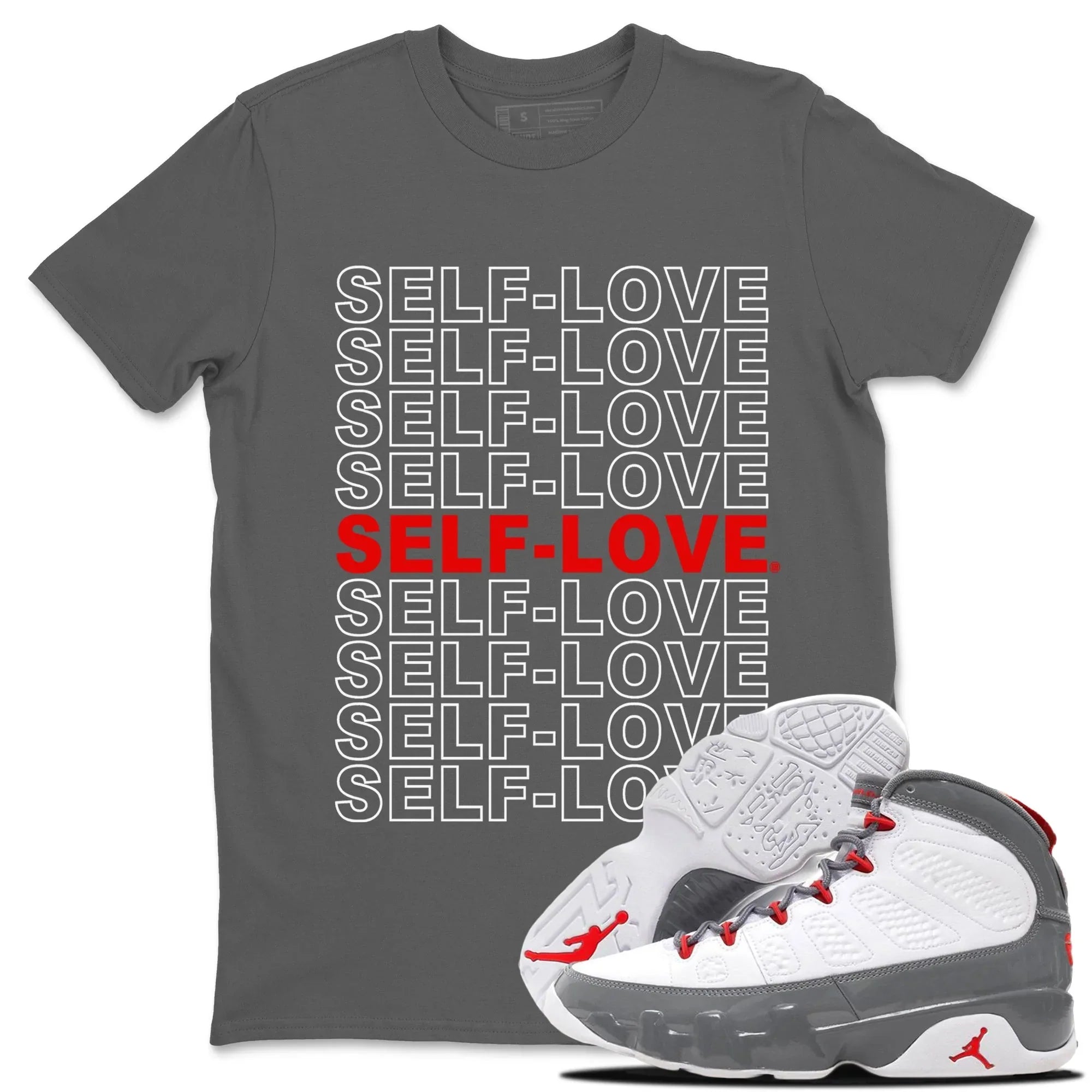 Self Love Unisex Tops - Air Jordan 9 Fire Red