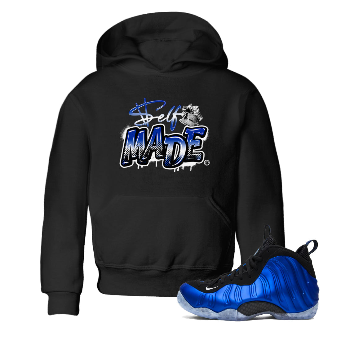 Self Made snkmatch Tees Kids - Air Foamposite One Royal