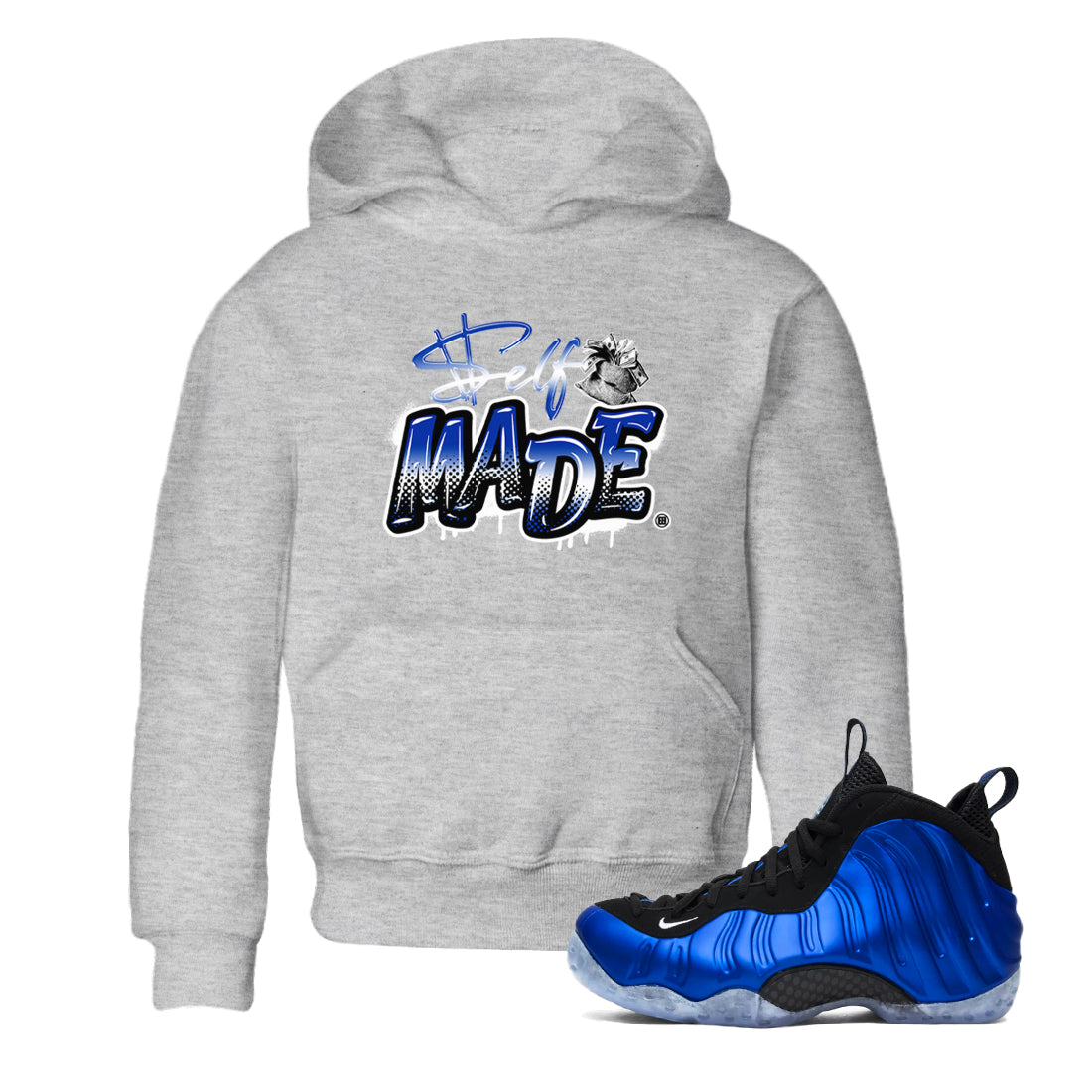 Self Made snkmatch Tees Kids - Air Foamposite One Royal