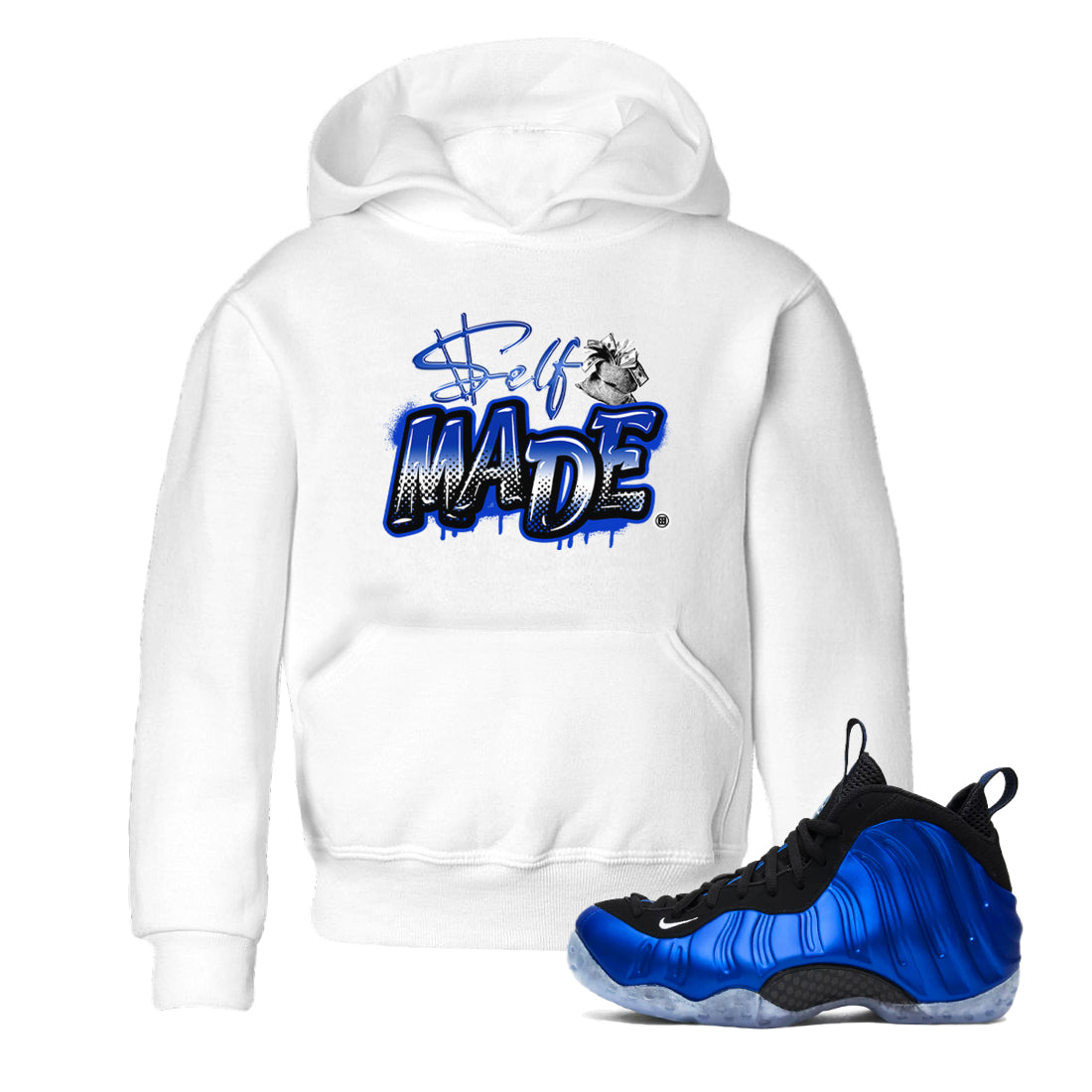 Self Made snkmatch Tees Kids - Air Foamposite One Royal