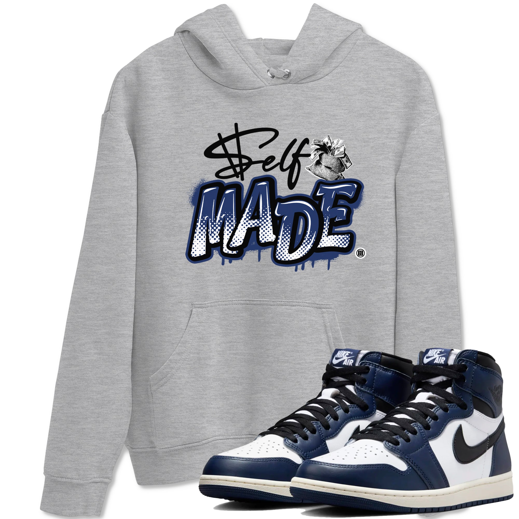 Self Made snkmatch Tees - Air Jordan 1 Midnight Navy