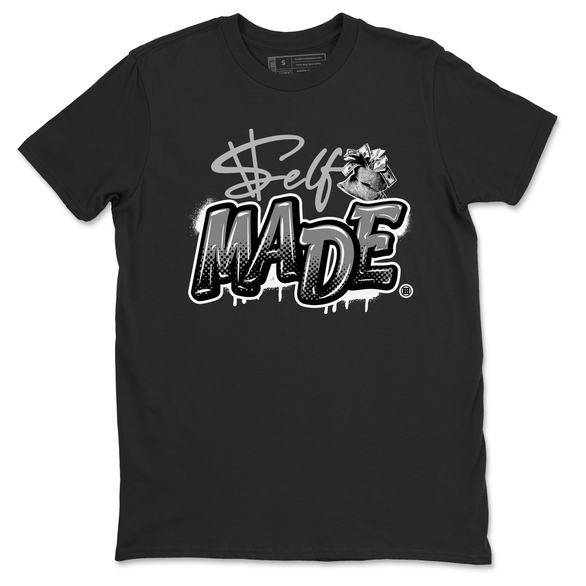 Self Made snkmatch Tees - Air Jordan 12 Black Wolf Grey