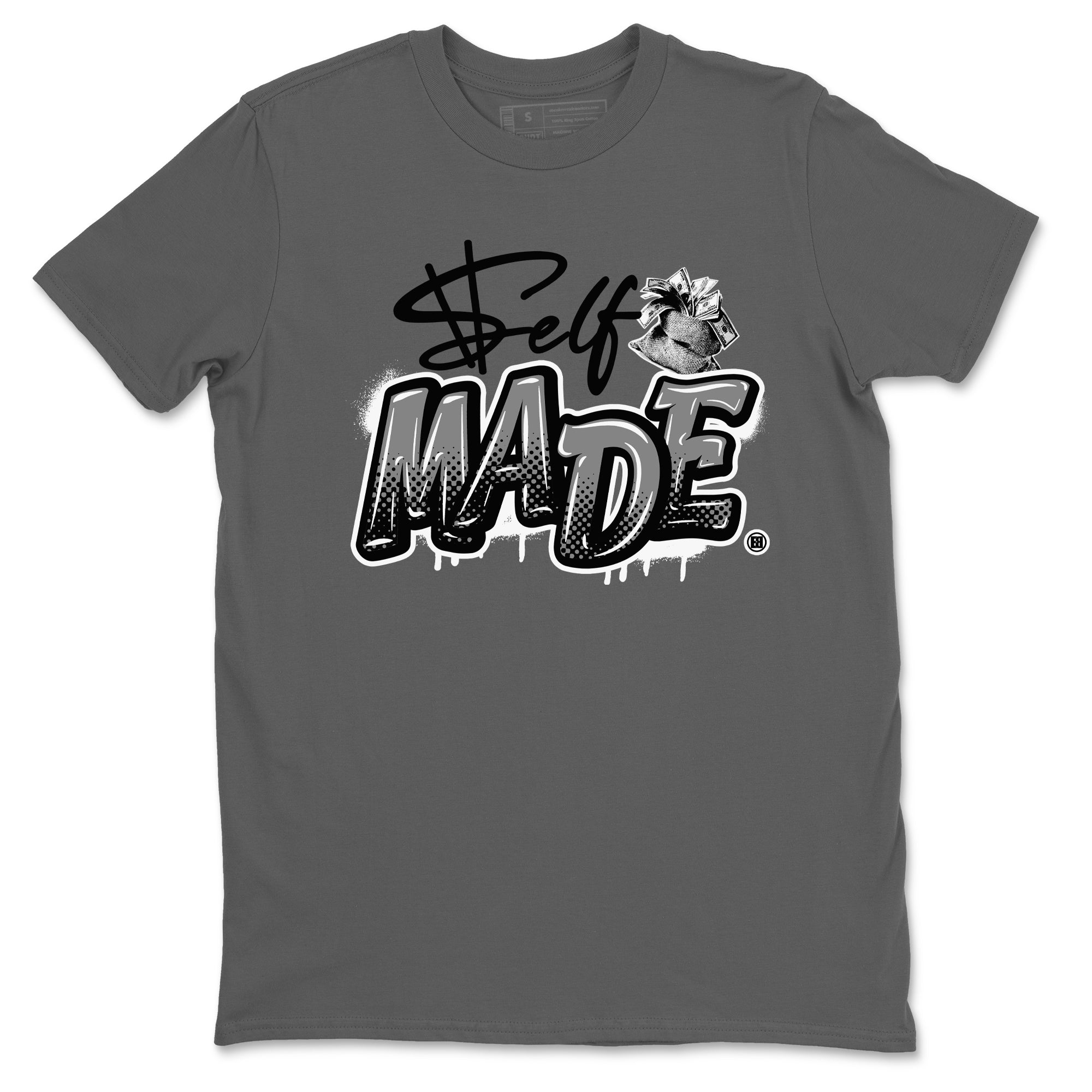 Self Made snkmatch Tees - Air Jordan 12 Black Wolf Grey