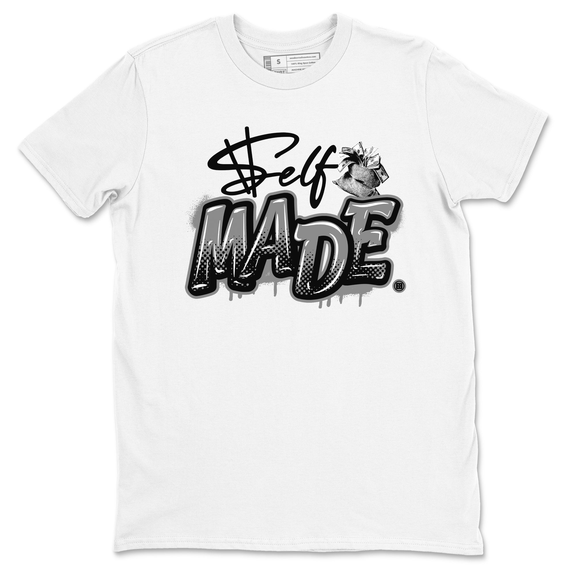 Self Made snkmatch Tees - Air Jordan 12 Black Wolf Grey
