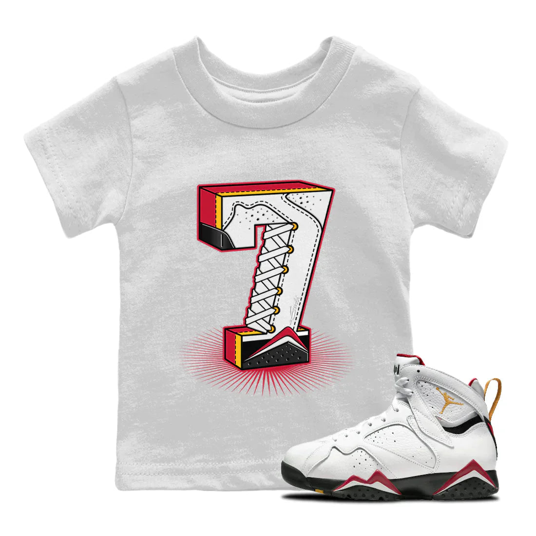 Seven Statue Kids Tops - Air Jordan 7 Cardinal