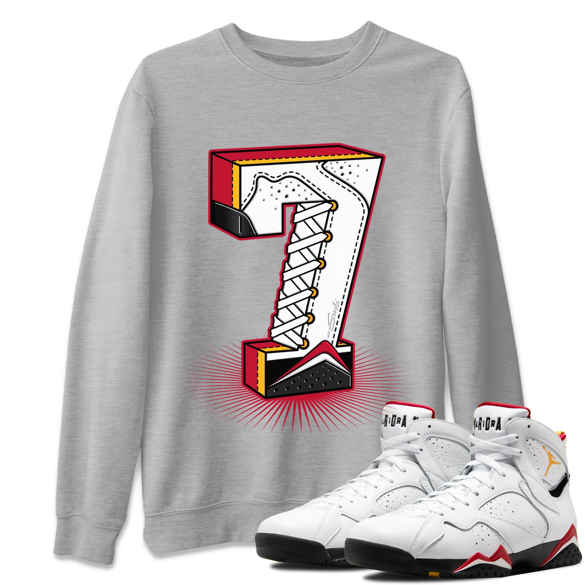 Seven Statue Unisex Tops - Air Jordan 7 Cardinal