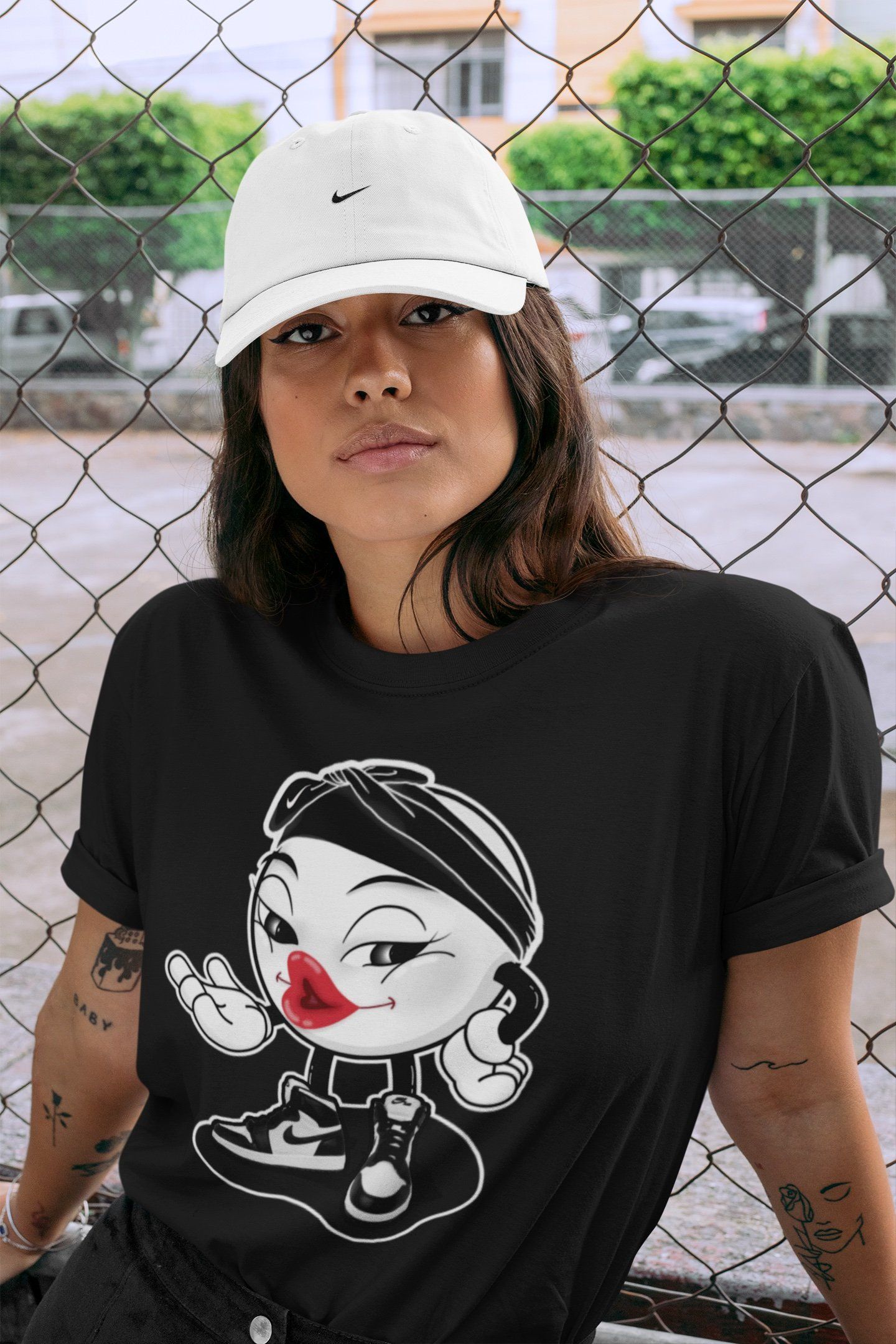 Sexy Chu Unisex Tops - Air Jordan 1 Black White