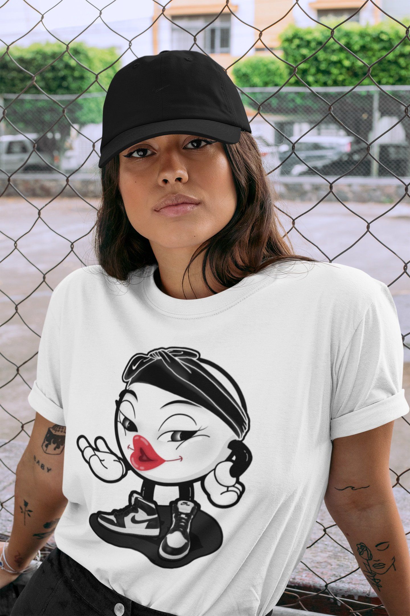 Sexy Chu Unisex Tops - Air Jordan 1 Black White