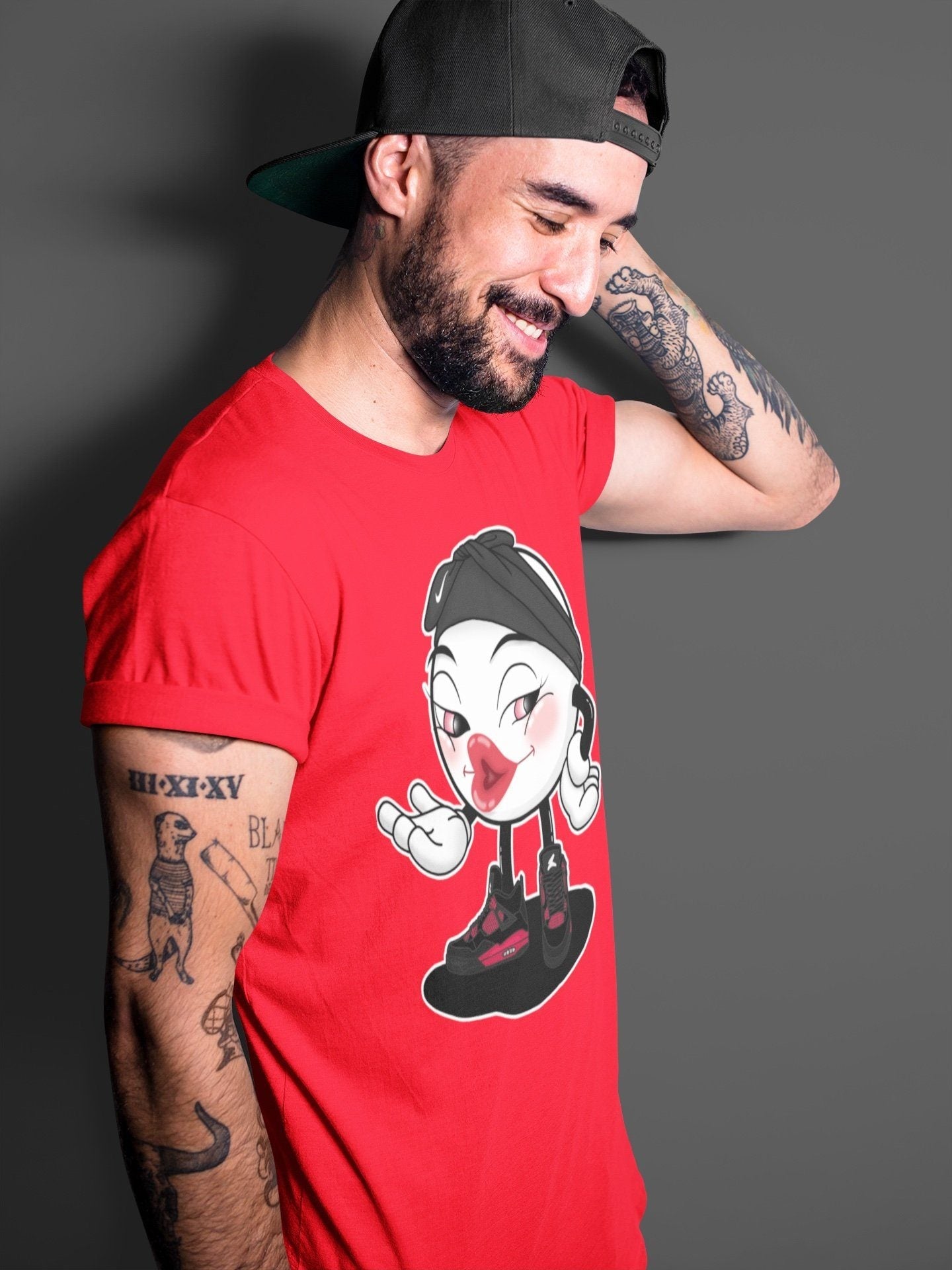 Sexy Chu Unisex Tops - Air Jordan 4 Red Thunder
